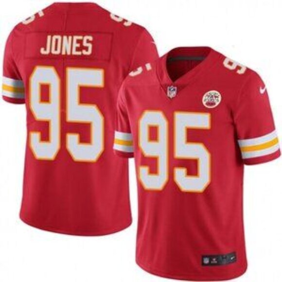 Youths Kids Mens Womens 95 Chris Jones Red Vapor Stitched Jersey
